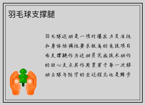 羽毛球支撑腿